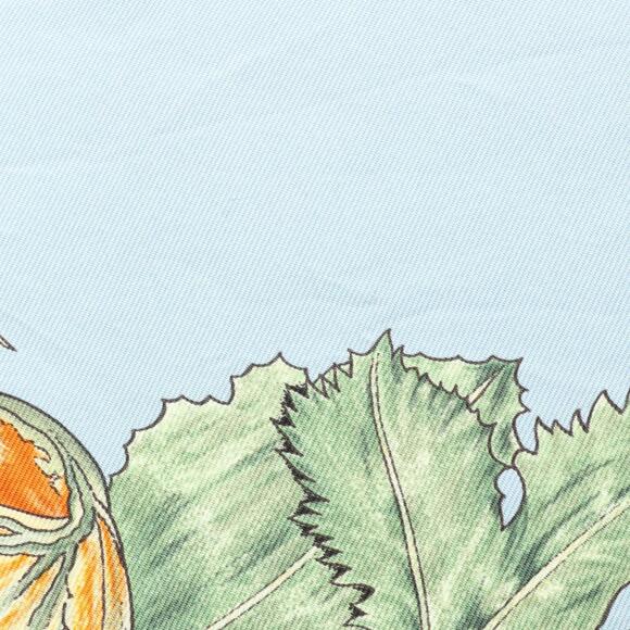 HERMES Blue Silk Scarf - Picture 5 of 5